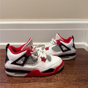 Jordan White and Red Sneakers